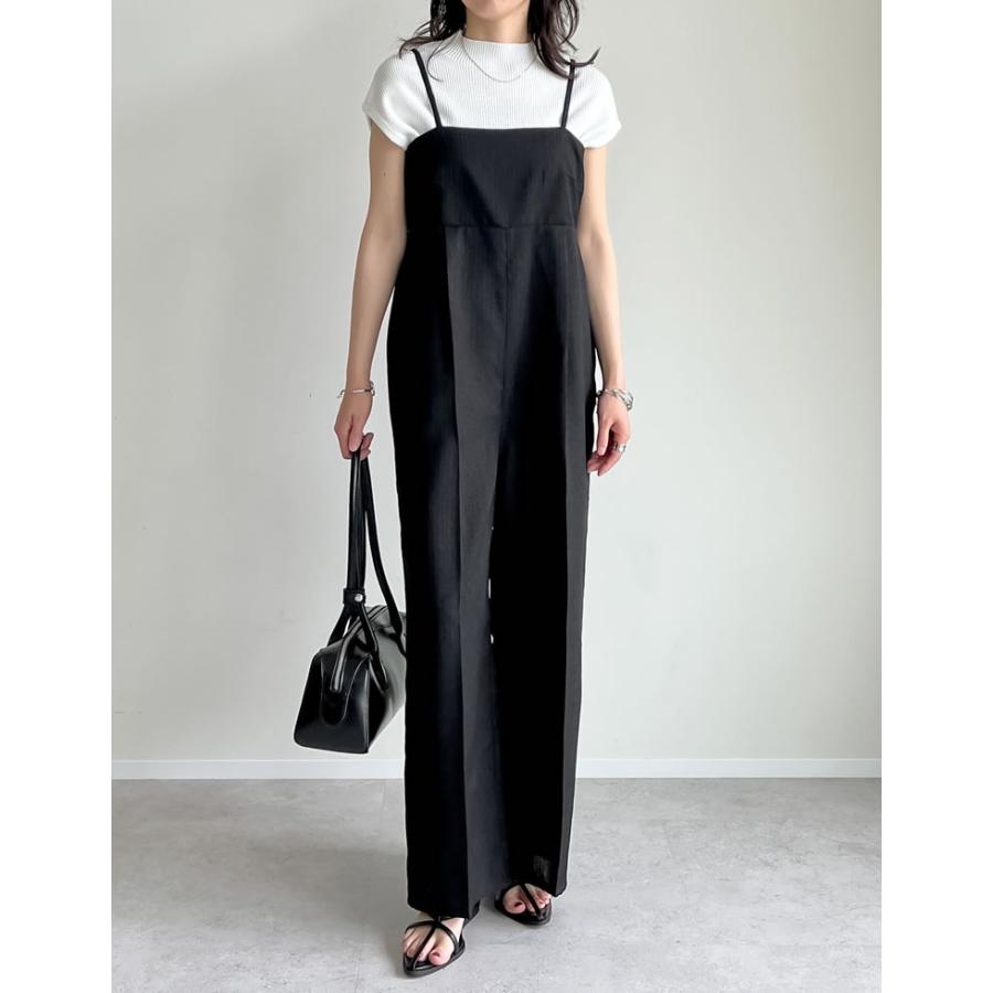 オールインワン レディース サロペット フルレングス キャミオールインワン ハイウエスト 低身長 高身長 オフィスカジュアル 2025春夏 | Re:EDIT | 04