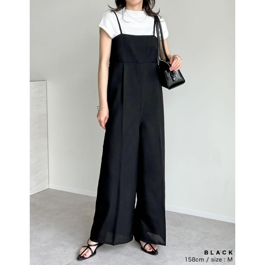 オールインワン レディース サロペット フルレングス キャミオールインワン ハイウエスト 低身長 高身長 オフィスカジュアル 2025春夏 | Re:EDIT | 07