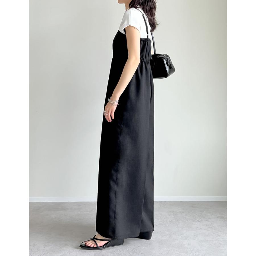 オールインワン レディース サロペット フルレングス キャミオールインワン ハイウエスト 低身長 高身長 オフィスカジュアル 2025春夏 | Re:EDIT | 09
