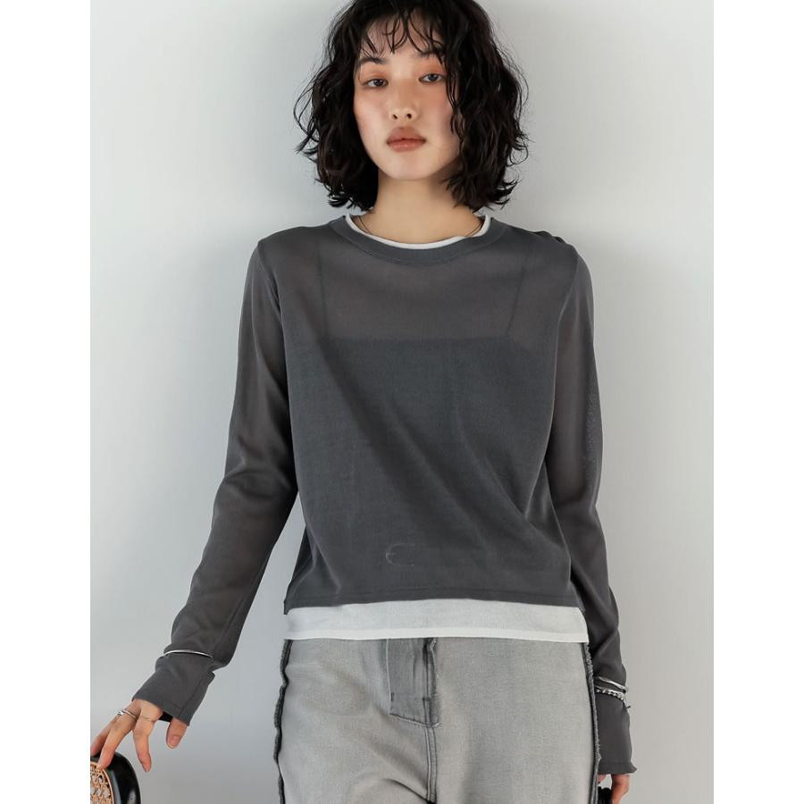 Re:EDIT（リエディ） ニット トップス 長袖 レディース 5色 M/L シアー
