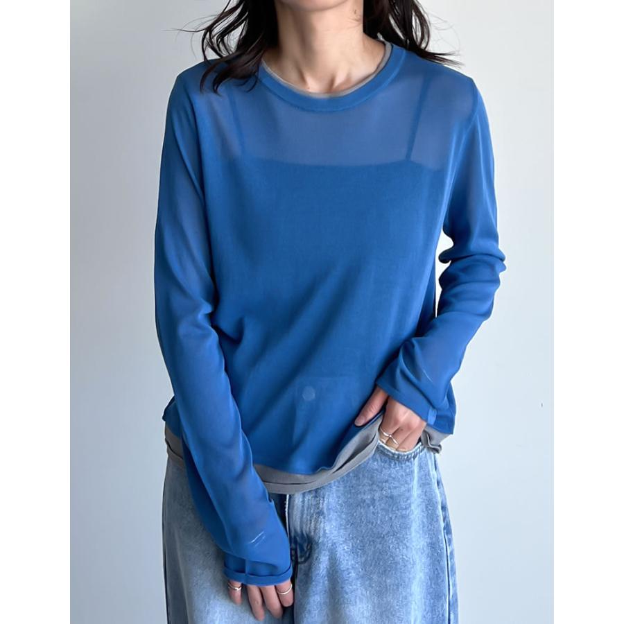 【新品】REPLAY オープンショルダー シアートップス 長袖 サマーニット Re:EDIT（リエディ） ニット トップス 長袖 レディース 5色 M/L シアー