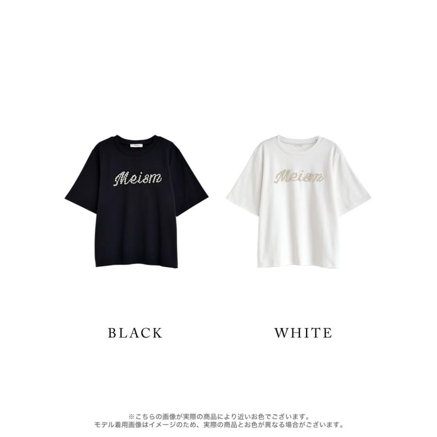 Tシャツ レディース トップス ロゴT UVカット 紫外線対策 吸水 速乾 綿100％ コットン100％ パールロゴ 2025春夏 | Re:EDIT | 19