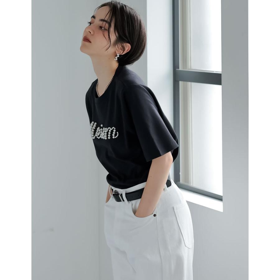 Tシャツ レディース トップス ロゴT UVカット 紫外線対策 吸水 速乾 綿100％ コットン100％ パールロゴ 2025春夏 | Re:EDIT | 11