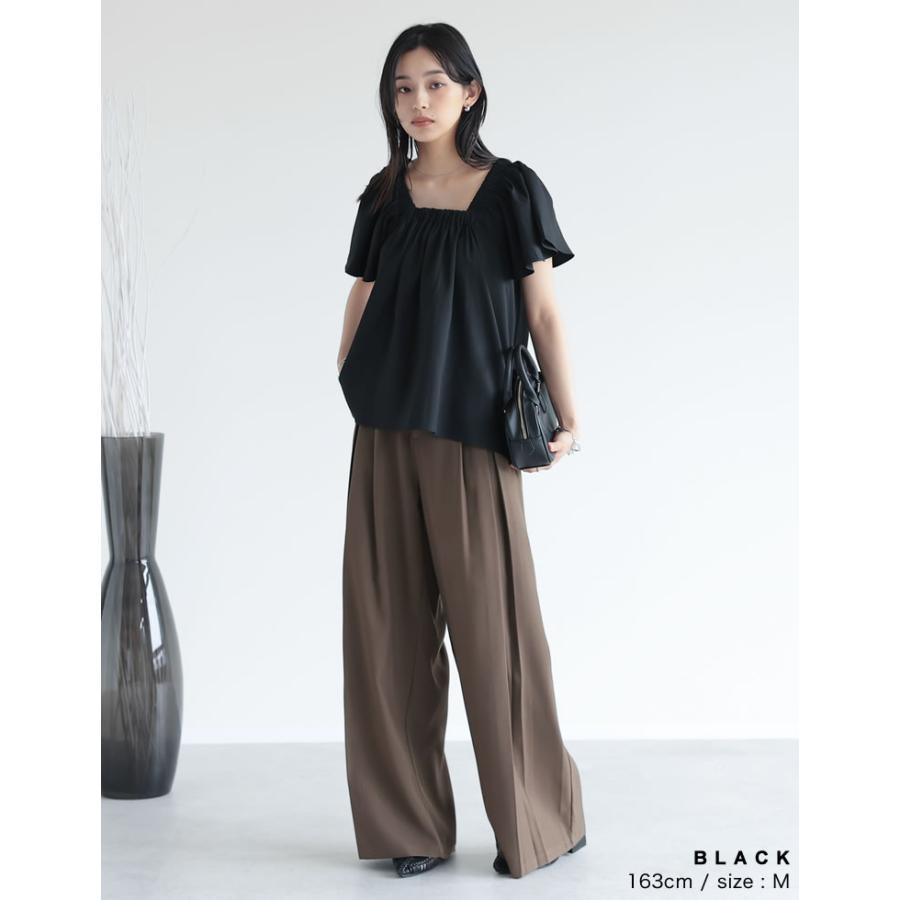 ブラウス レディース トップス オフショル 2WAY 二の腕カバー 体型カバー セットアップ対応 5分袖 春夏 | Re:EDIT | 17