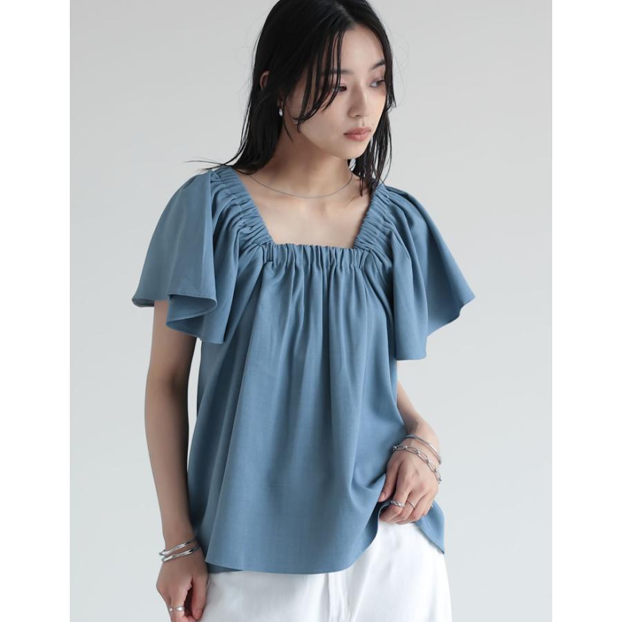 ブラウス レディース トップス オフショル 2WAY 二の腕カバー 体型カバー セットアップ対応 5分袖 春夏 | Re:EDIT | 07