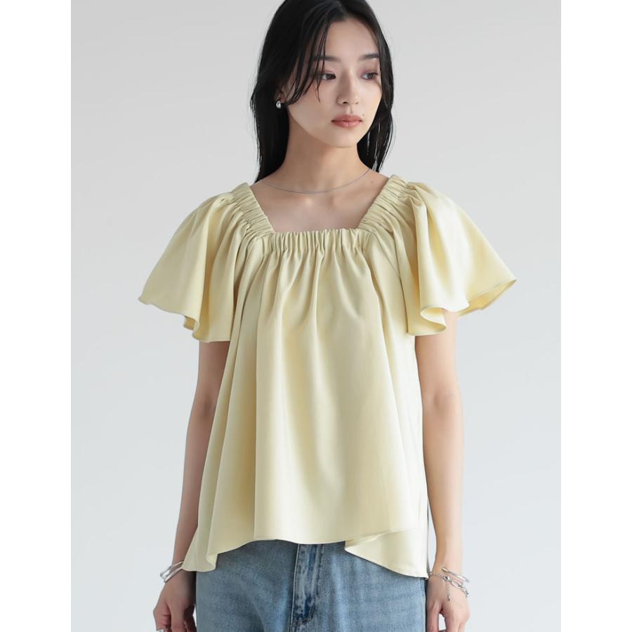 ブラウス レディース トップス オフショル 2WAY 二の腕カバー 体型カバー セットアップ対応 5分袖 春夏 | Re:EDIT | 08