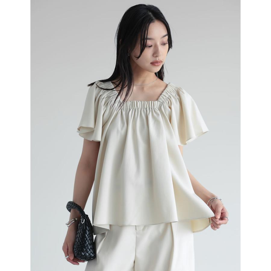 ブラウス レディース トップス オフショル 2WAY 二の腕カバー 体型カバー セットアップ対応 5分袖 春夏 | Re:EDIT | 10
