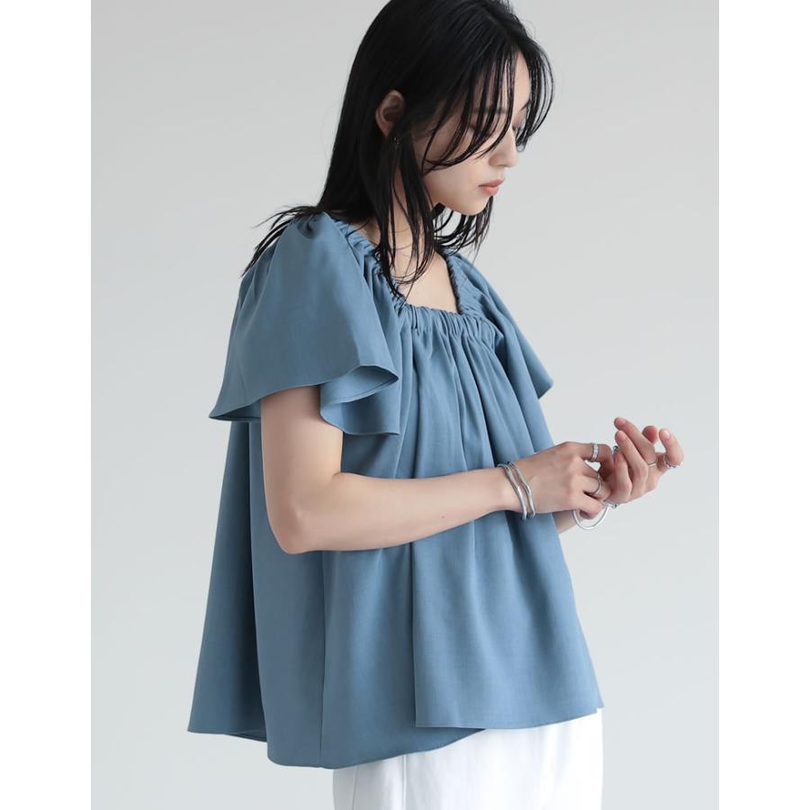 ブラウス レディース トップス オフショル 2WAY 二の腕カバー 体型カバー セットアップ対応 5分袖 春夏 | Re:EDIT | 14
