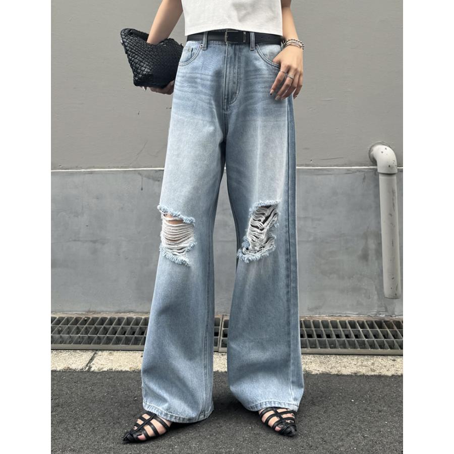 RESURRECTION13/リザラクション】damege-pants / デニムパンツ 