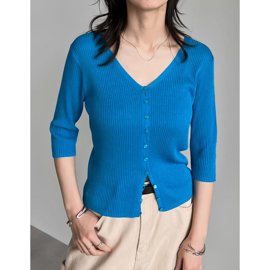 カーディガン レディース トップス シアートップス シアー シアーニット 二の腕隠し レーヨン100％ 2025春夏[mb] | Re:EDIT | 14