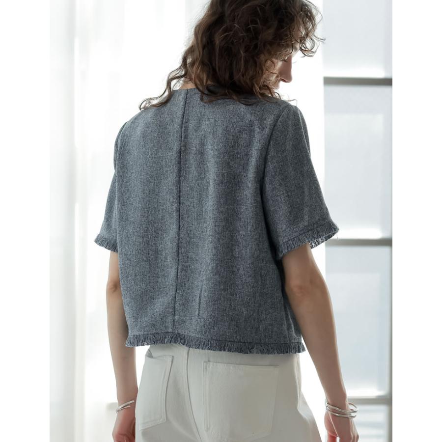 2025SS今季！新品タグ付✨CADUNE 半袖ショートジャケット CADUNE（カデュネ）の「ショートジャケット（その他アウター