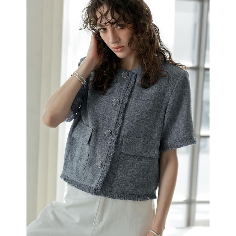 2025SS今季！新品タグ付✨CADUNE 半袖ショートジャケット CADUNE（カデュネ）の「ショートジャケット（その他アウター