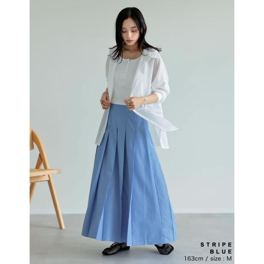 Re:EDIT（リエディ） スカート レディース ロング プリーツ フレア