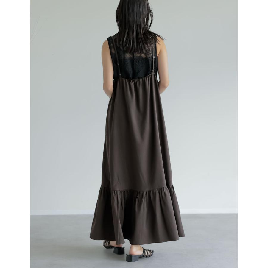 ワンピース キャミレディース サマーサマードレス リネンタッチ 肩紐調節可能 低身長 2025春夏 | Re:EDIT | 13