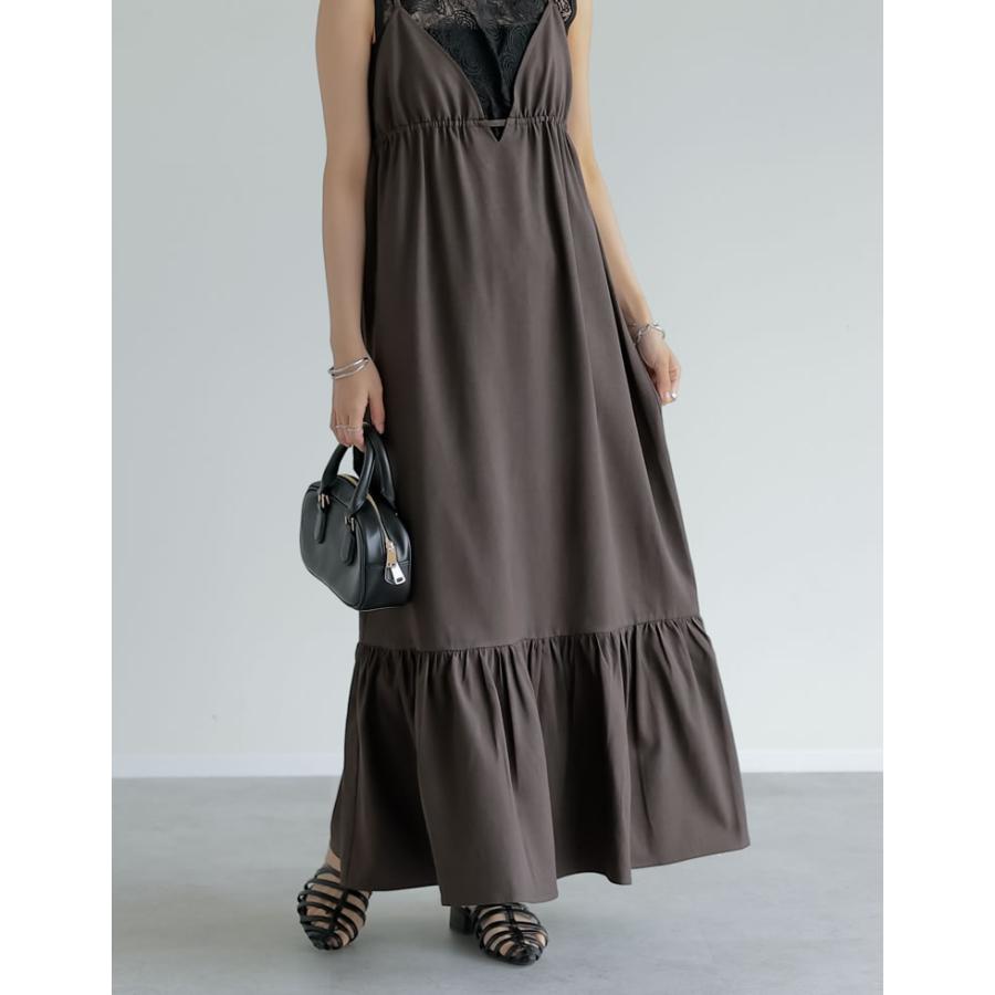 ワンピース キャミレディース サマーサマードレス リネンタッチ 肩紐調節可能 低身長 2025春夏 | Re:EDIT | 14