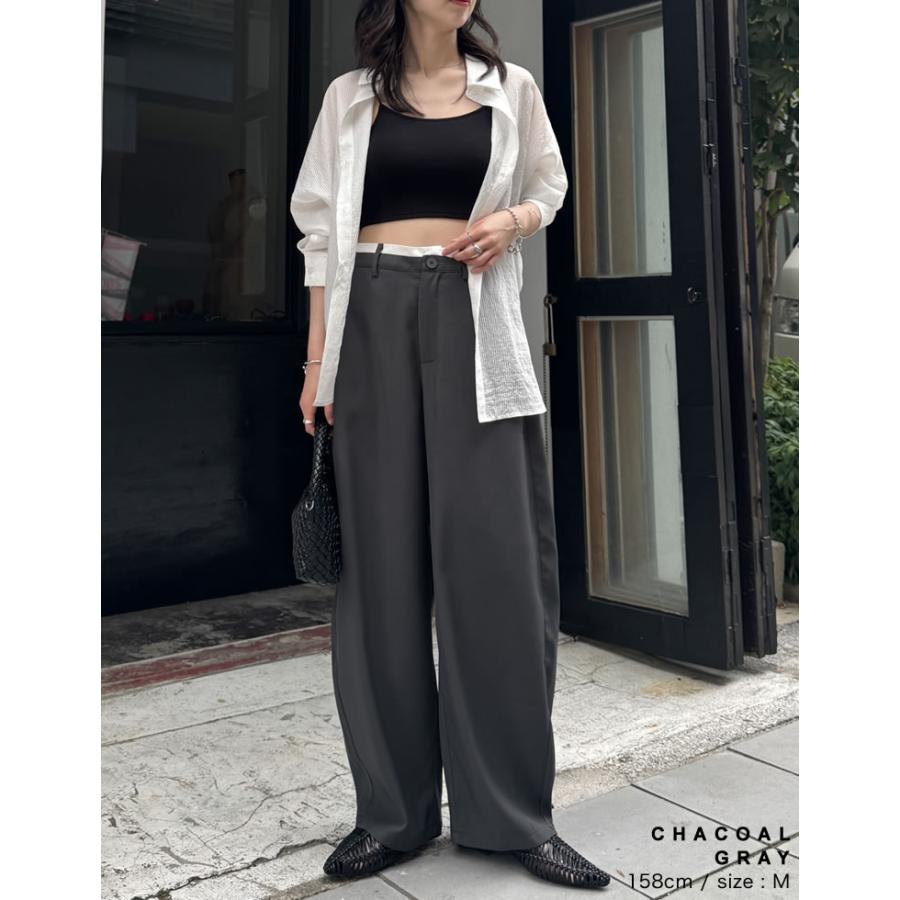 Re:EDIT バレルレッグ レディース パンツ カーブパンツ