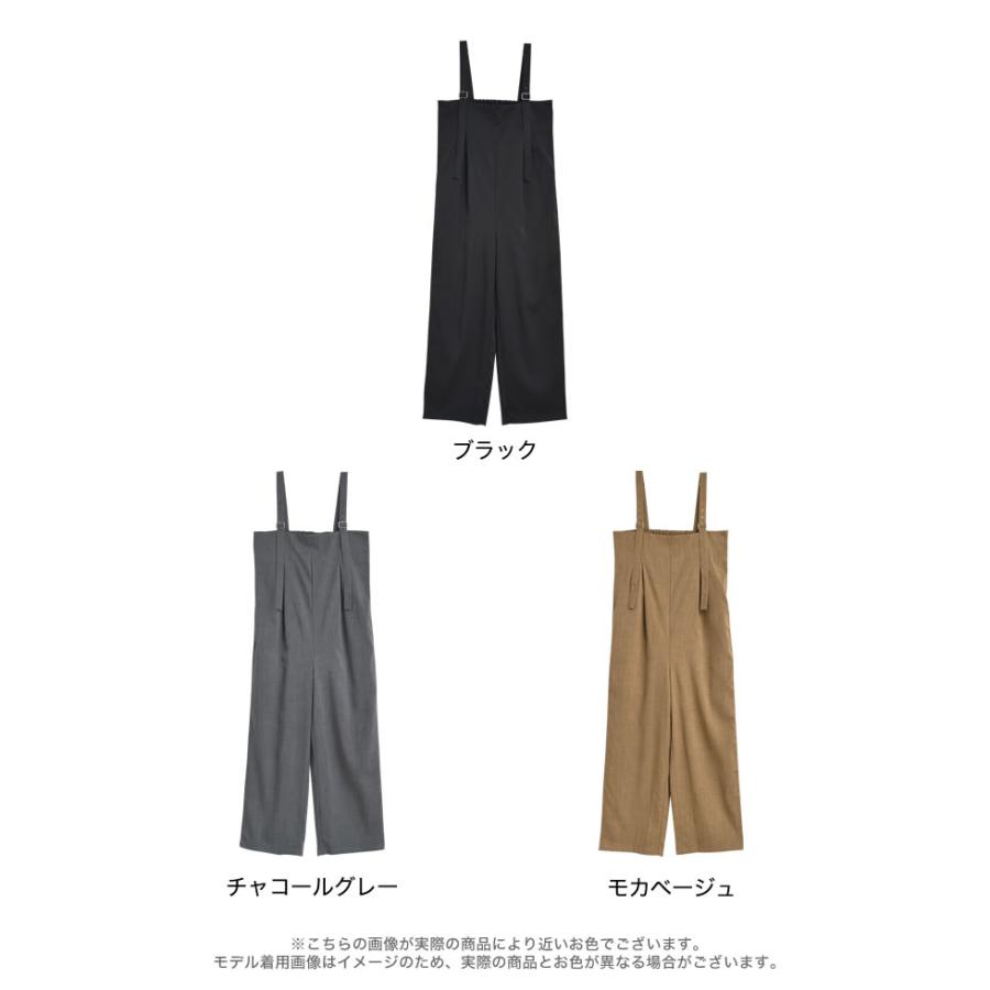 サロペット レディース オールインワン バックゴム リネンライク 体型カバー 洗濯機で洗える 低身長 高身長 春夏 | Re:EDIT | 20