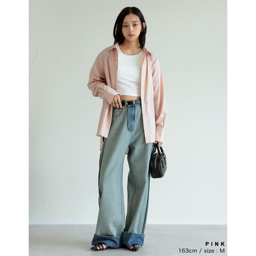 シャツ レディース トップス 長袖シャツ 汗染み防止 汗ジミ 汗じみ 羽織 羽織り 春夏[mb] | Re:EDIT | 18