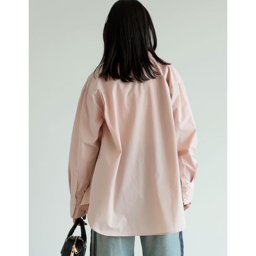 シャツ レディース トップス 長袖シャツ 汗染み防止 汗ジミ 汗じみ 羽織 羽織り 春夏[mb] | Re:EDIT | 19