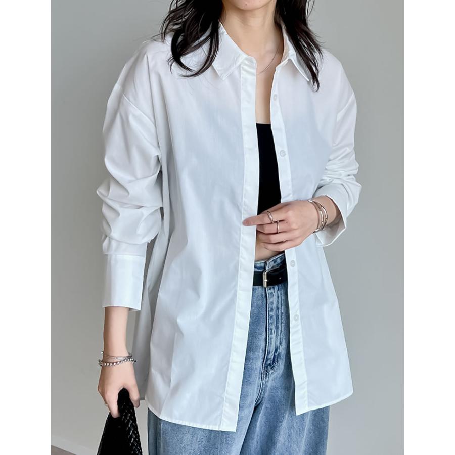 シャツ レディース トップス 長袖シャツ 汗染み防止 汗ジミ 汗じみ 羽織 羽織り 春夏[mb] | Re:EDIT | 06
