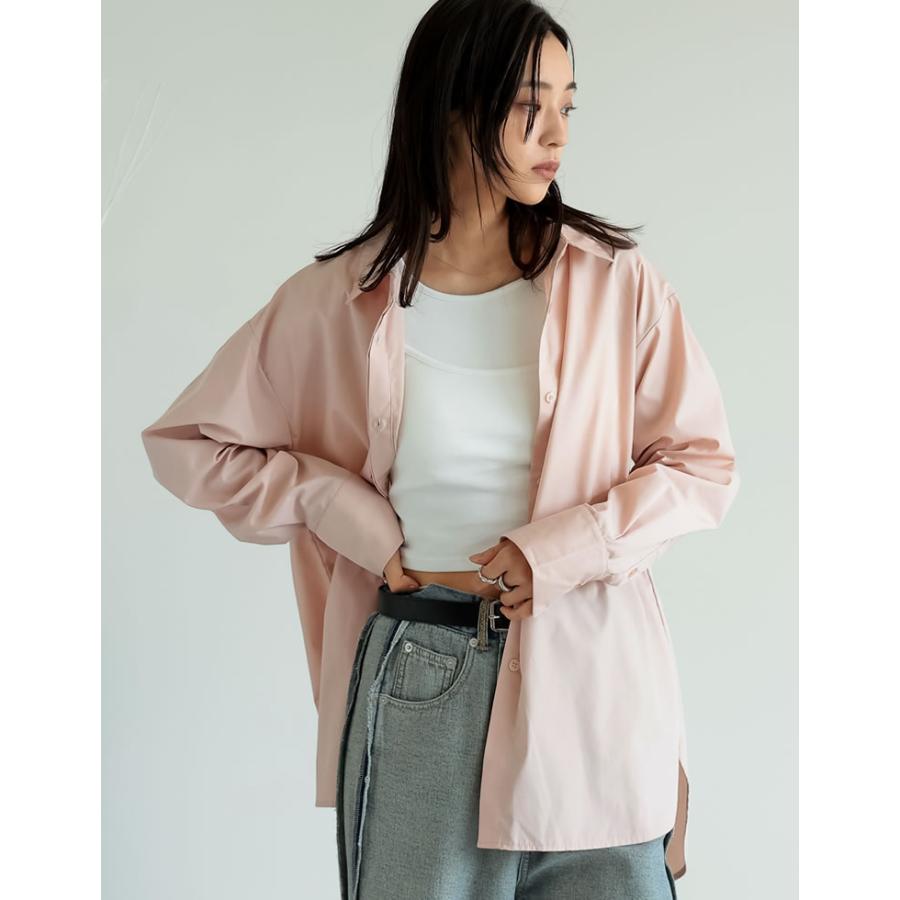 シャツ レディース トップス 長袖シャツ 汗染み防止 汗ジミ 汗じみ 羽織 羽織り 春夏[mb] | Re:EDIT | 08