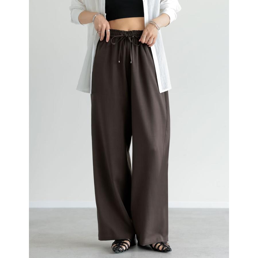 イージーパンツ レディース パンツ リネンライク ワイドパンツ セットアップ対応 低身長 高身長 2025春夏 | Re:EDIT | 08