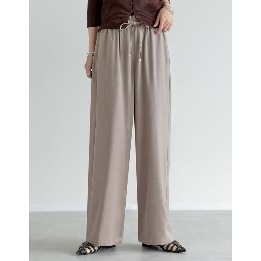 イージーパンツ レディース パンツ リネンライク ワイドパンツ セットアップ対応 低身長 高身長 2025春夏 | Re:EDIT | 09