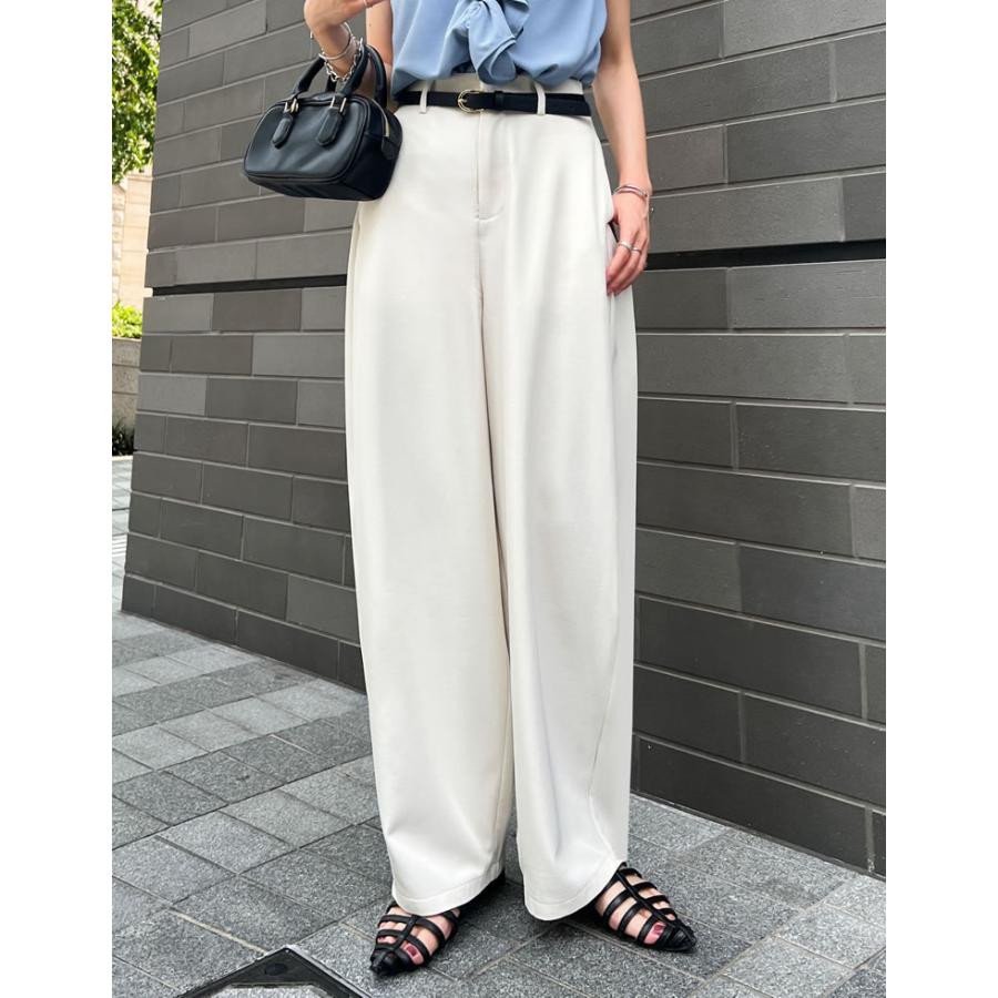 バレルレッグ レディース パンツ カーブパンツ 接触冷感 冷感 ひんやり 涼しい 軽量 低身長 高身長 2025春夏 | Re:EDIT | 17