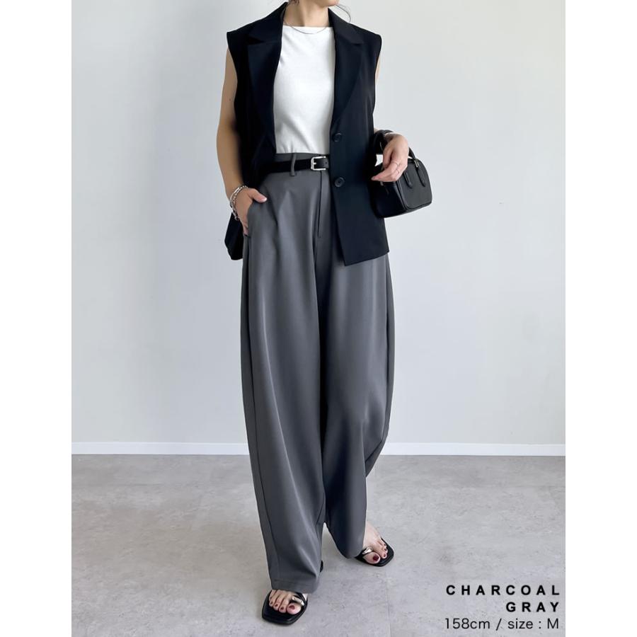 バレルレッグ レディース パンツ カーブパンツ 接触冷感 冷感 ひんやり 涼しい 軽量 低身長 高身長 2025春夏 | Re:EDIT | 19