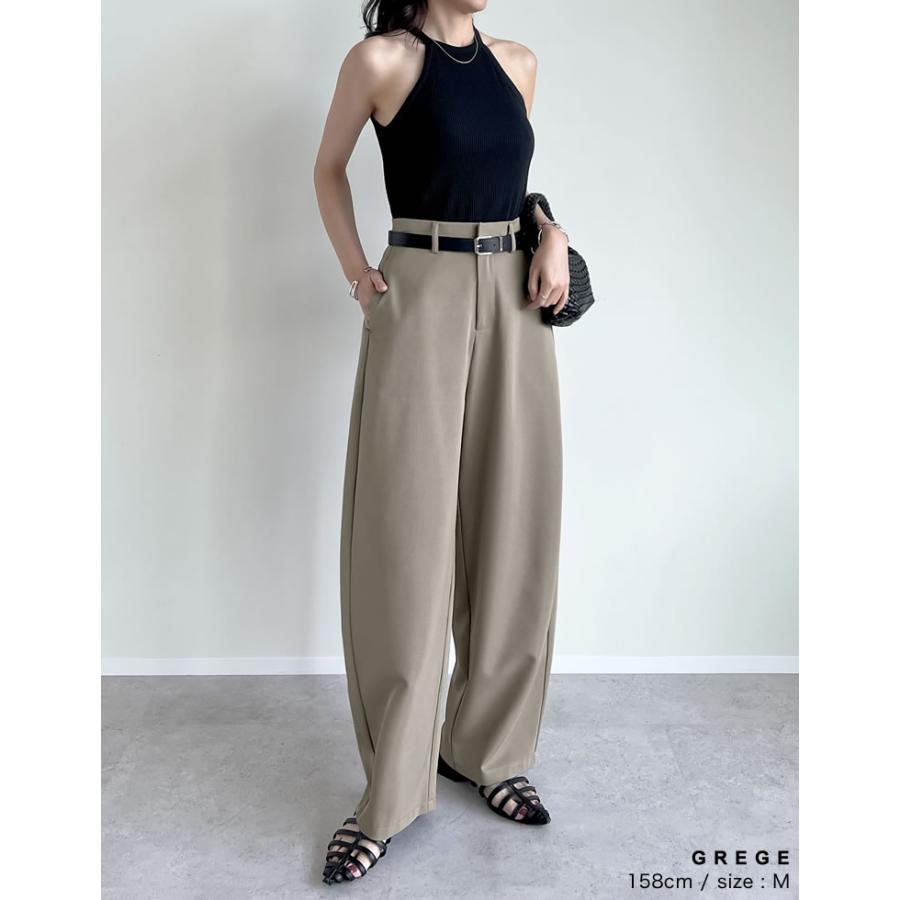 バレルレッグ レディース パンツ カーブパンツ 接触冷感 冷感 ひんやり 涼しい 軽量 低身長 高身長 2025春夏 | Re:EDIT | 21