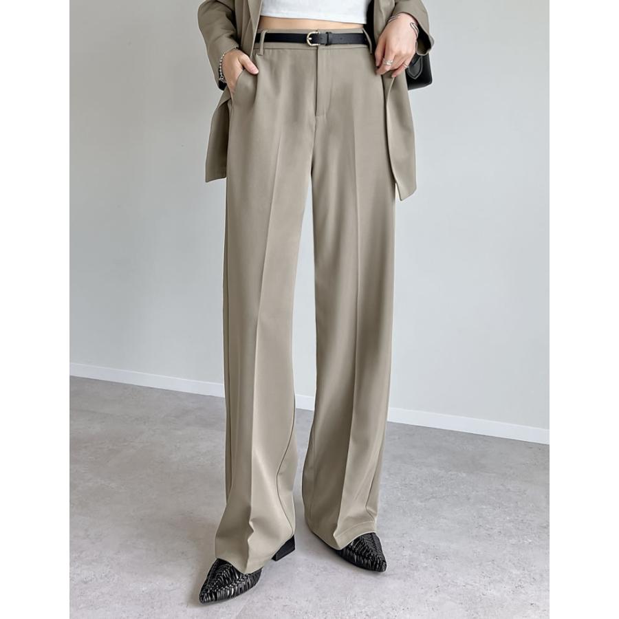 パンツ スラックス レディース 低身長 高身長 スモール トール フルレングス 接触冷感 軽量 さらっと オフィスカジュアル 春夏 | Re:EDIT | 18