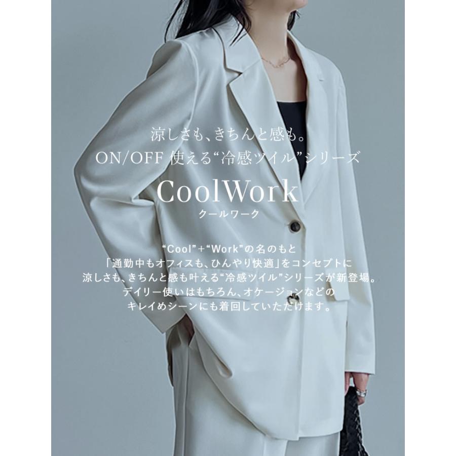 ジャケット レディース アウター テーラード サマージャケット 冷感ツイル 接触冷感 CoolWork セットアップ対応 春夏 | Re:EDIT | 09