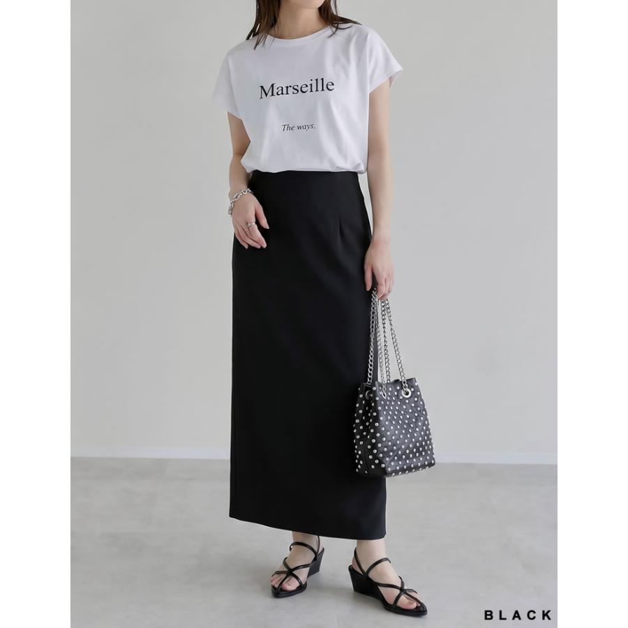 ロングスカート レディース スカート ロング丈 タイト Iライン 接触冷感 オフィスカジュアル 低身長 高身長 春夏[mb] | Re:EDIT | 15