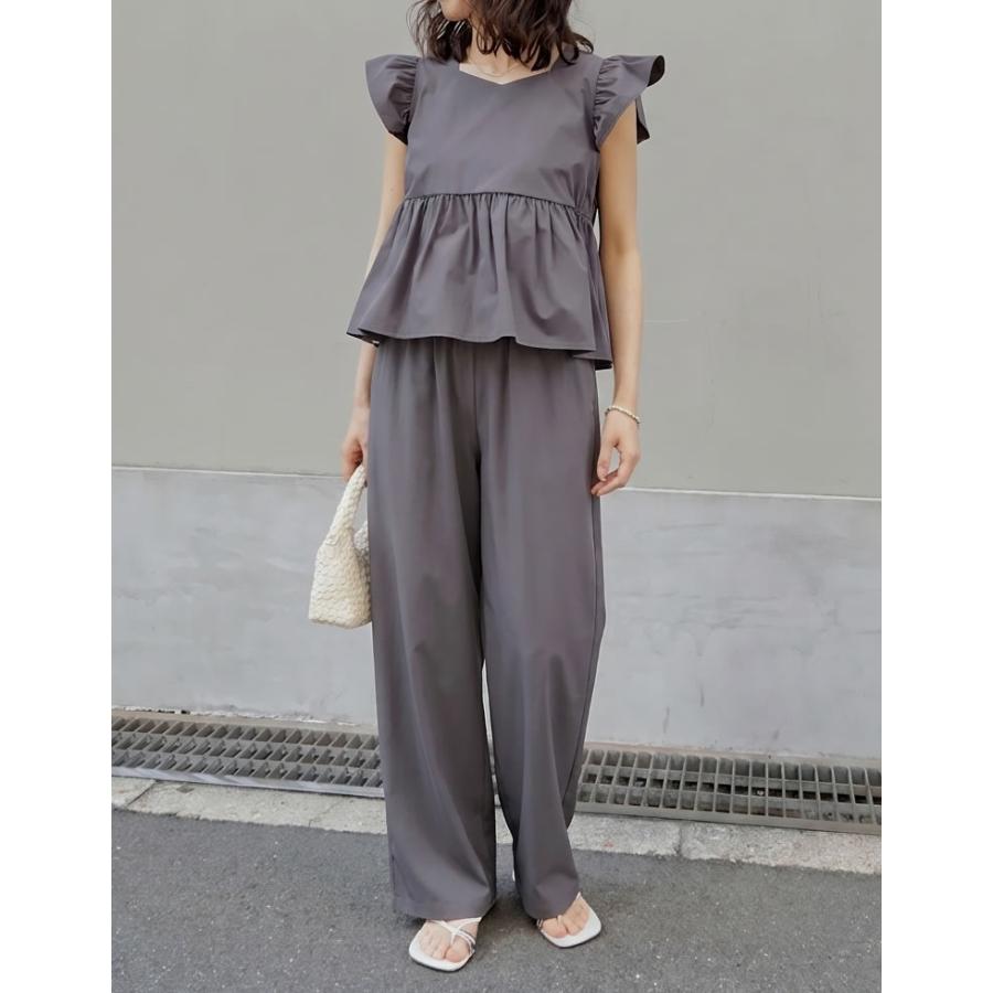 FIGS グレー XS タンクトップとパンツセット セットアップ タンクトップ ショートパンツ[品番：FQ000172946
