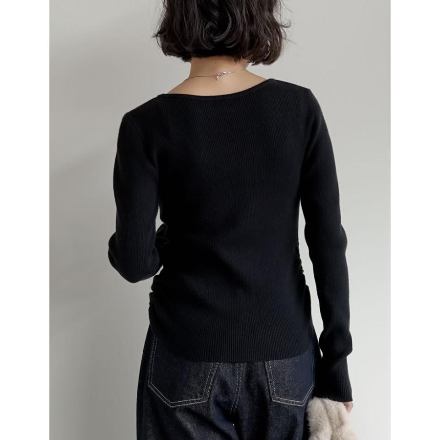 ニット トップス 長袖 レディース 8色 M/L セーター クルーネック 丸首 静電気防止 ストレッチ 伸縮性 オフィスカジュアル 秋冬 | Re:EDIT | 24