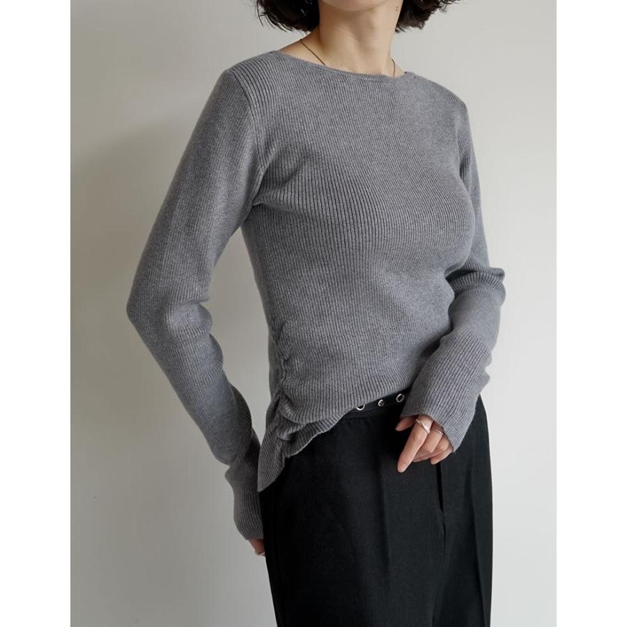 ニット トップス 長袖 レディース 8色 M/L セーター クルーネック 丸首 静電気防止 ストレッチ 伸縮性 オフィスカジュアル 秋冬 | Re:EDIT | 17