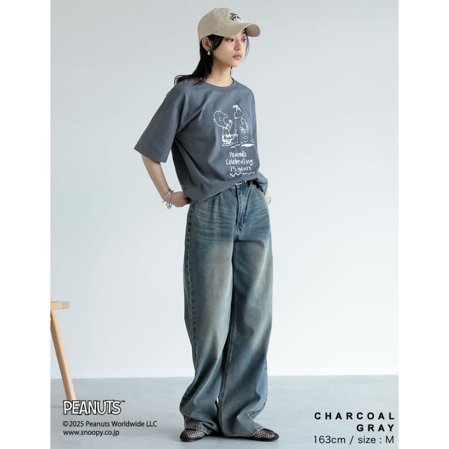Re:EDIT（リエディ） Tシャツ SNOOPY PEANUTS スヌーピー ピーナッツ