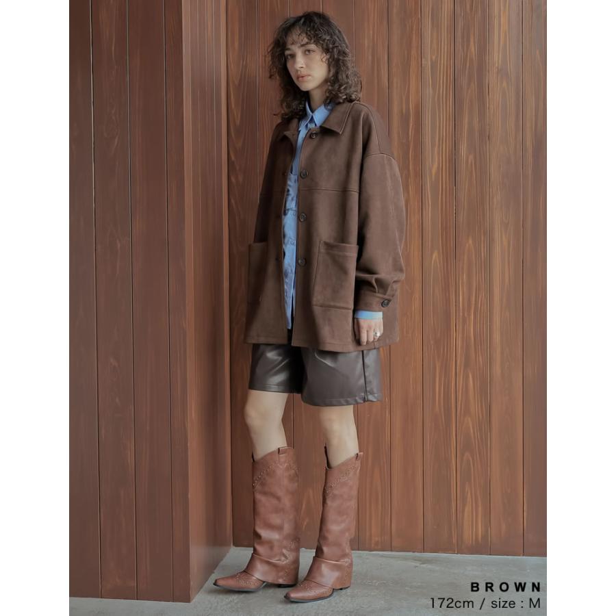 レイ新品タグ付　ブラウン　レザー ハーフパンツ B:MING by BEAMS（ビーミング by ビームス）フェイクレザー ハーフ
