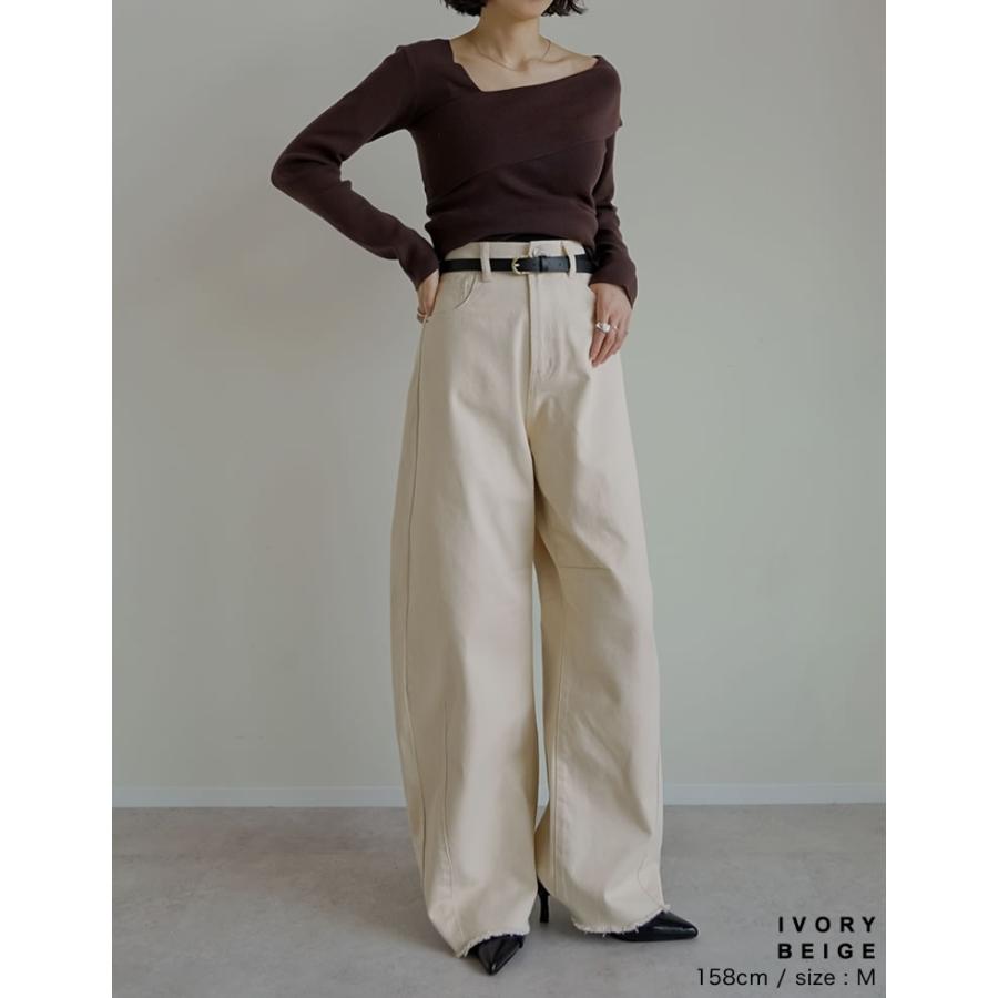 Re:EDIT（リエディ） 【クーポン対象】 バレルレッグ パンツ