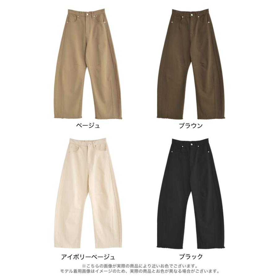 パンツ レディース カーブパンツ 低身長 高身長 バレルパンツ カツラギ ウエストバックゴム ポケットあり 綿100％ 2026春夏 | Re:EDIT | 21