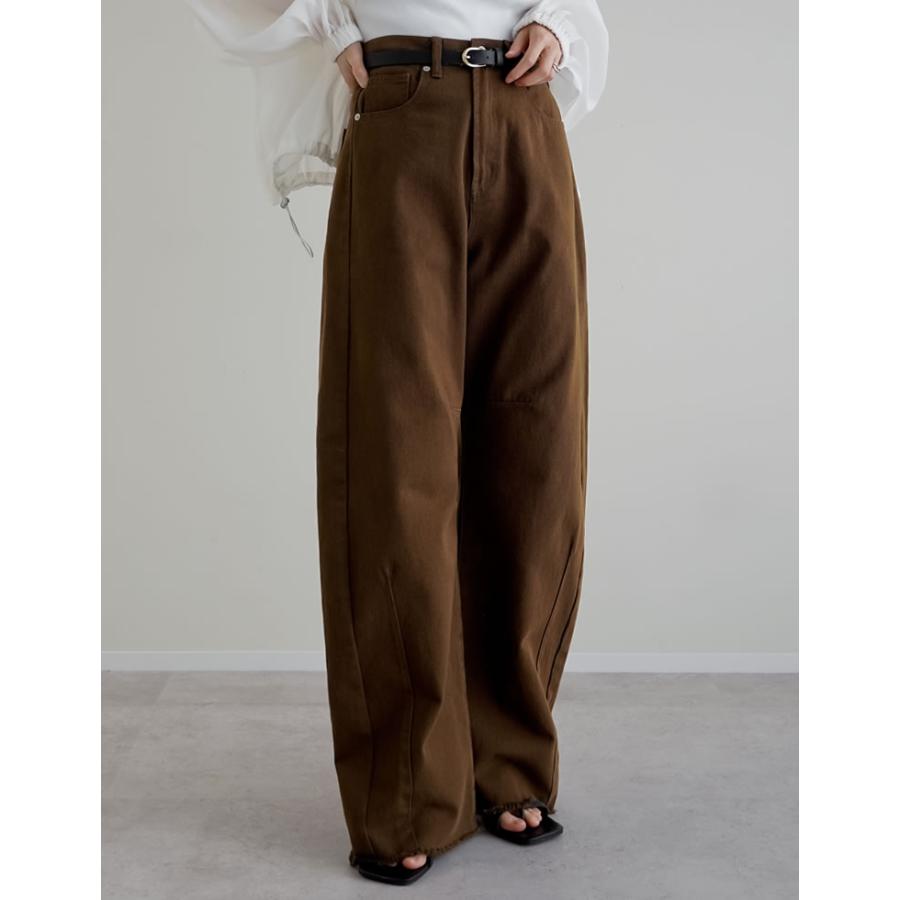 Re:EDIT（リエディ） パンツ バレルレッグ レディース 3色 低身長 高