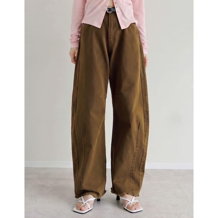 Mal.ライブコマース　レレレさん配信 新品　未使用　カーブパンツ Re:EDIT（リエディ） カーブパンツ レディース パンツ 低身長 高身長