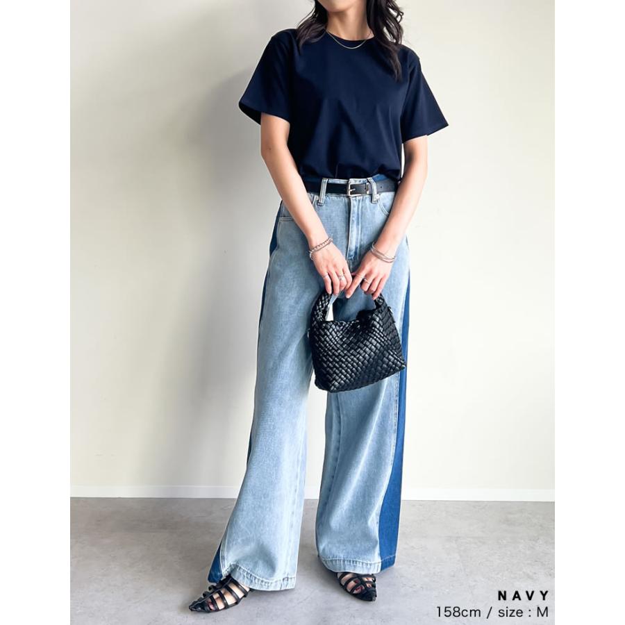 Tシャツ レディース トップス カットソー 半袖 汗じみ防止 撥水 防水 UVカット 紫外線カット 両面撥水 春夏[mb] | Re:EDIT | 18
