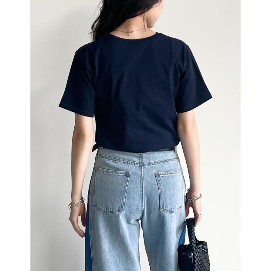 Tシャツ レディース トップス カットソー 半袖 汗じみ防止 撥水 防水 UVカット 紫外線カット 両面撥水 春夏[mb] | Re:EDIT | 19