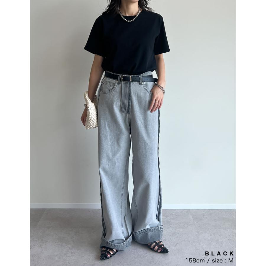 Tシャツ レディース トップス カットソー 半袖 汗じみ防止 撥水 防水 UVカット 紫外線カット 両面撥水 春夏[mb] | Re:EDIT | 10