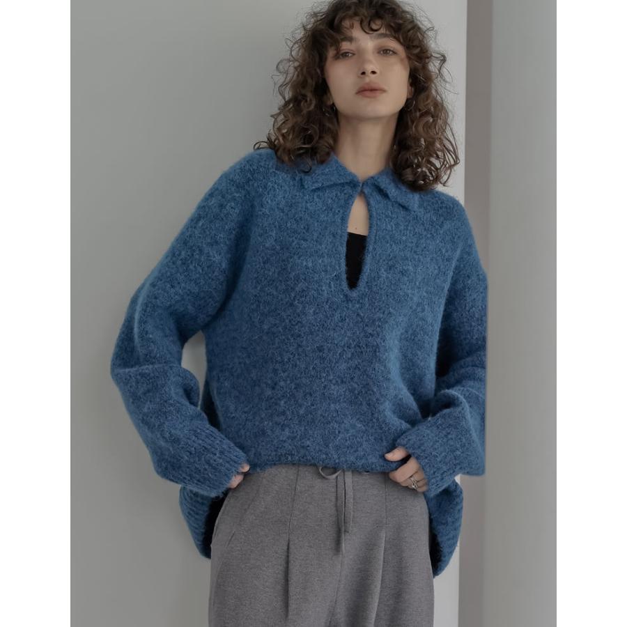 ニット トップス 長袖 レディース 4色 M/L プルオーバー 起毛 カラーニット 2WAY ホック付き 体型カバー ヒップカバー 秋冬 | Re:EDIT | 11