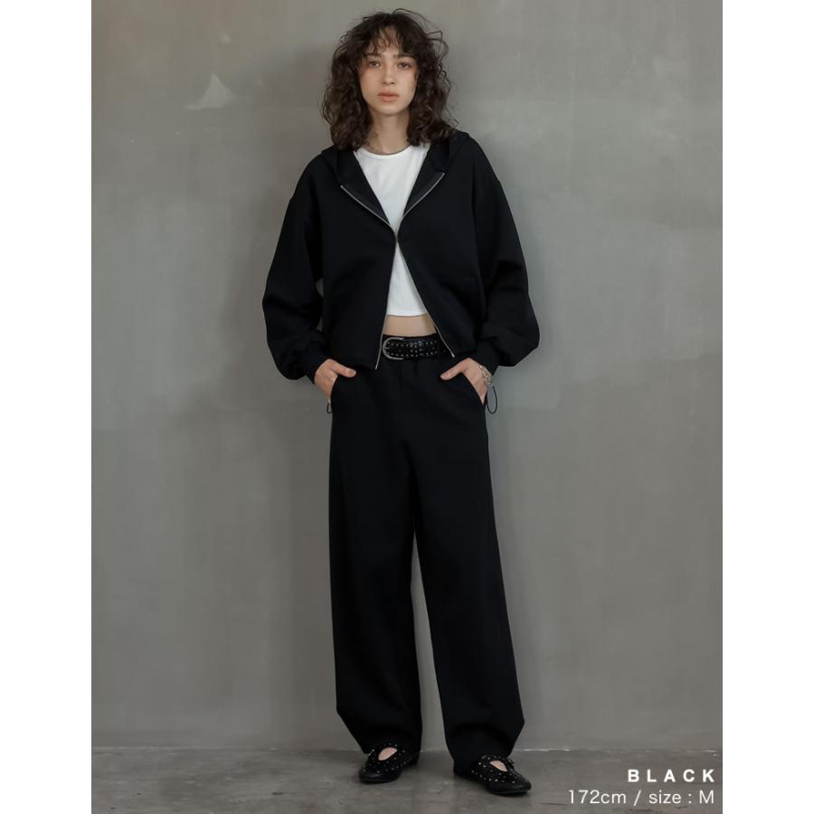 四　レディース　J.P.doub-rue　ジェイピーダブリュー　服　長袖　黒 Re:EDIT（リエディ） トップス パーカー レディース 長袖 2色 M/L