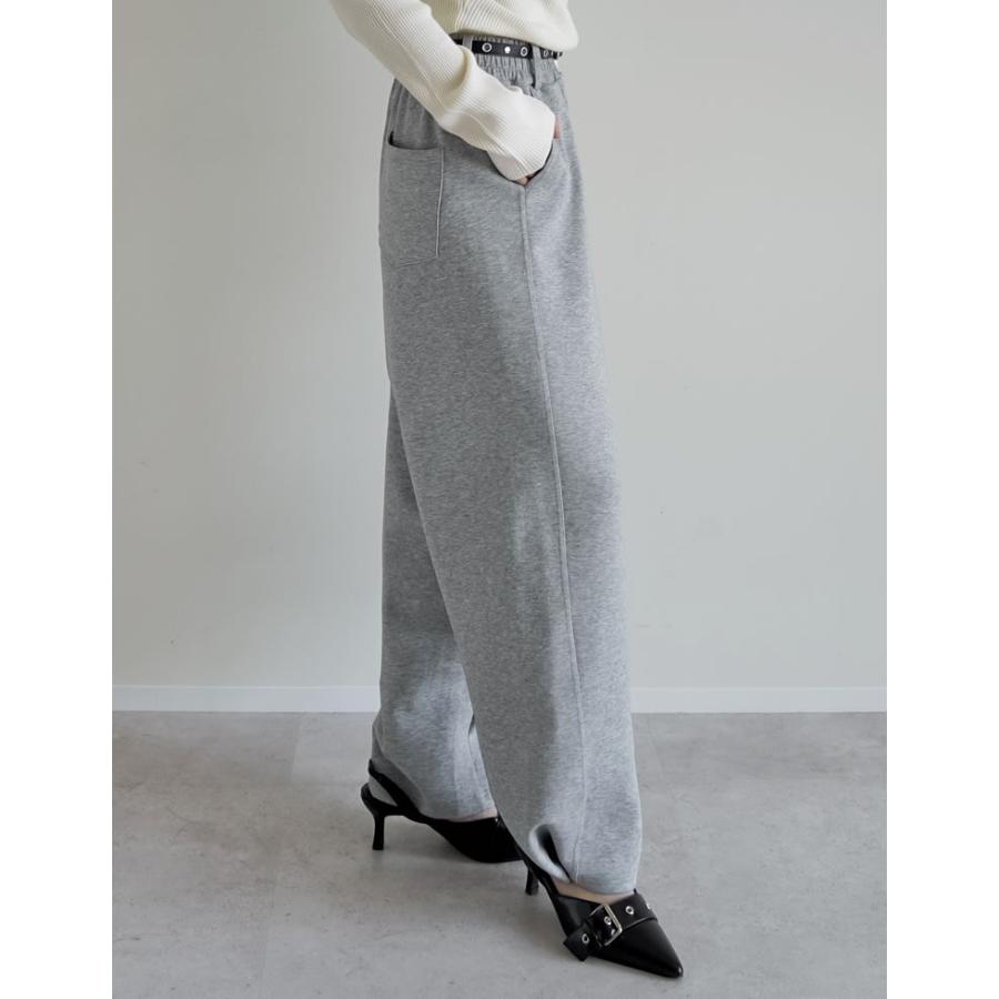 パンツ カーブパンツ ワイドパンツ レディース 2色 低身長 高身長 スウェットパンツ ダンボール 2WAY 洗える 2025秋冬 | Re:EDIT | 16