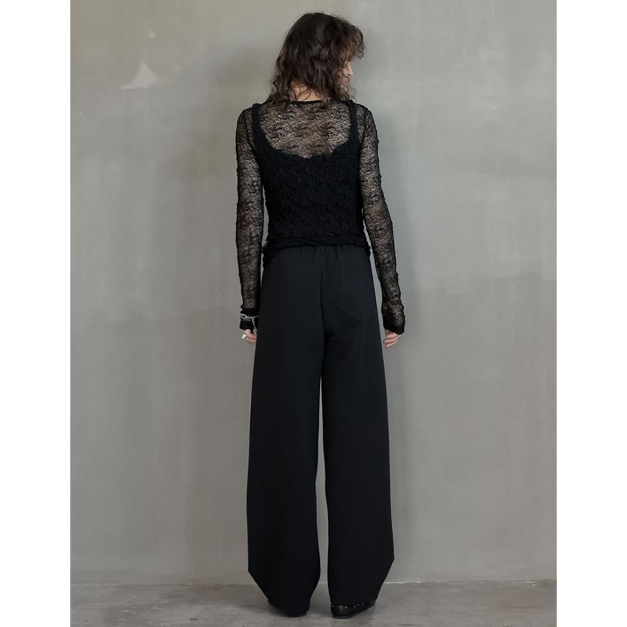 パンツ カーブパンツ ワイドパンツ レディース 2色 低身長 高身長 スウェットパンツ ダンボール 2WAY 洗える 2025秋冬 | Re:EDIT | 07