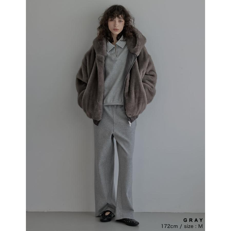 トップス パーカー 長袖 レディース 3色 プルオーバー スキッパー ダンボール スウェット シワになりにくい 洗える 2025秋冬 | Re:EDIT | 12